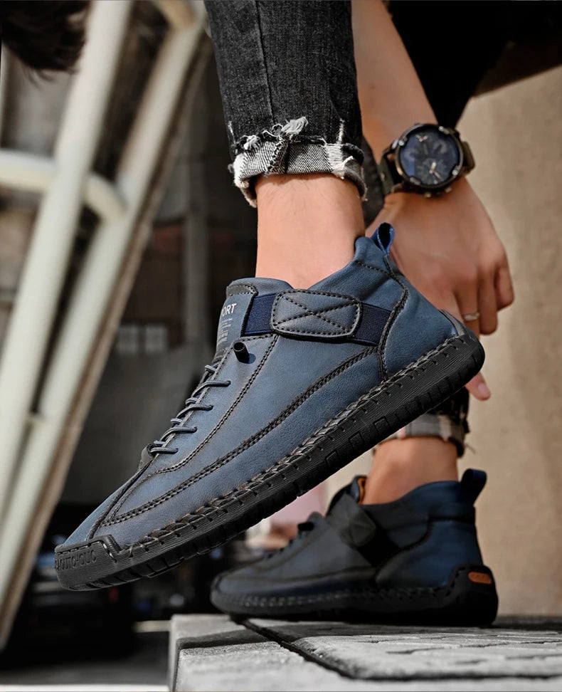Mocasines de Cuero Real para Hombre - Sin Cordones y Transpirables