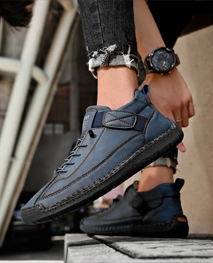 Mocasines de Cuero Real para Hombre - Sin Cordones y Transpirables