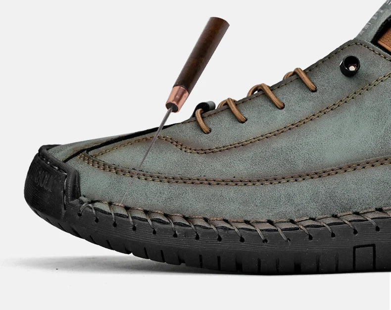 Mocasines de Cuero Real para Hombre - Sin Cordones y Transpirables