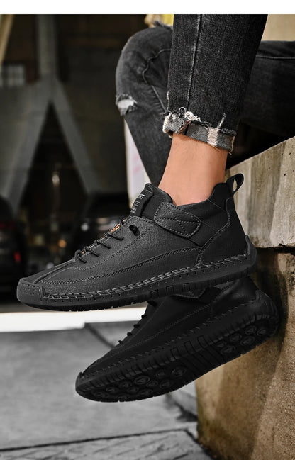 Mocasines de Cuero Real para Hombre - Sin Cordones y Transpirables