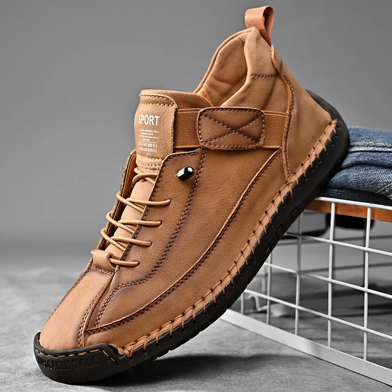Mocasines de Cuero Real para Hombre - Sin Cordones y Transpirables