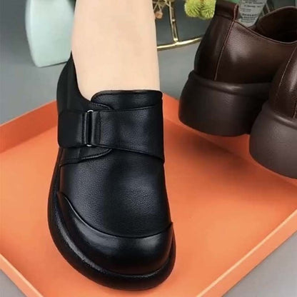 Zapatos de tacón de cuña con plataforma (piel auténtica)