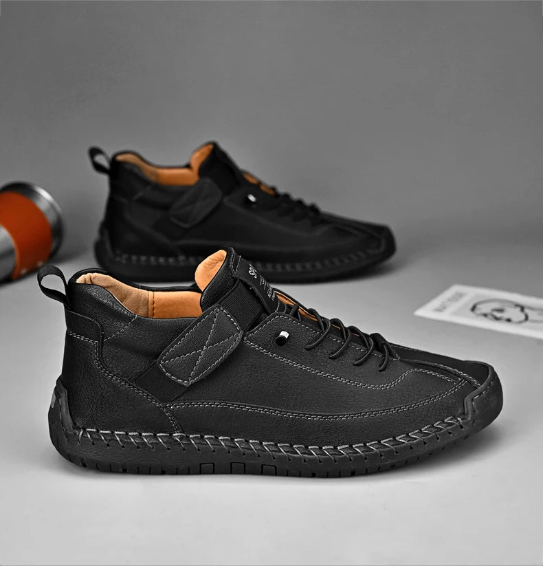 Mocasines de Cuero Real para Hombre - Sin Cordones y Transpirables