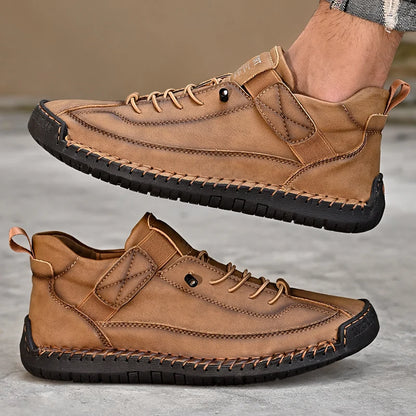 Mocasines de Cuero Real para Hombre - Sin Cordones y Transpirables