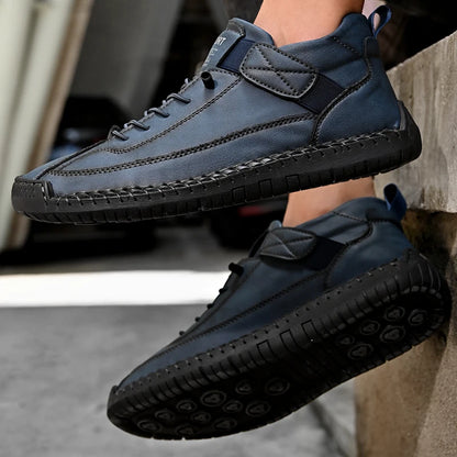 Mocasines de Cuero Real para Hombre - Sin Cordones y Transpirables