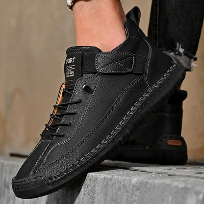 Mocasines de Cuero Real para Hombre - Sin Cordones y Transpirables