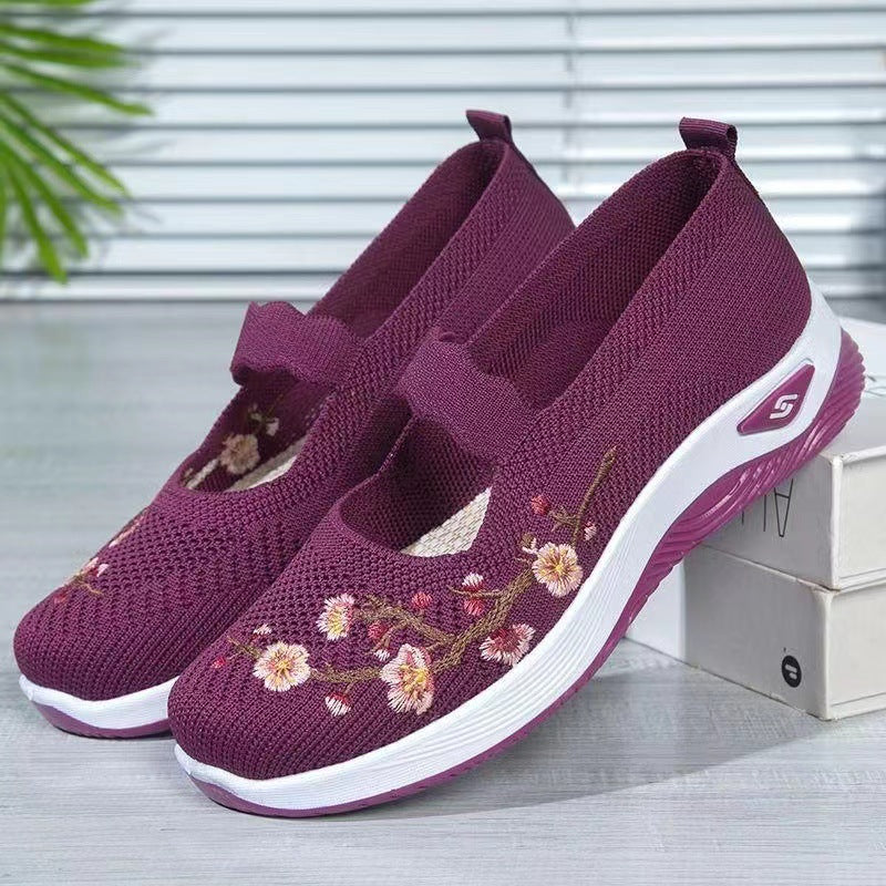 Zapatos estampado floreado para mujer, ligeros y cómodos