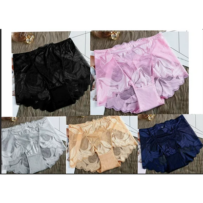 Roupa íntima feminina de renda de seda feita à mão