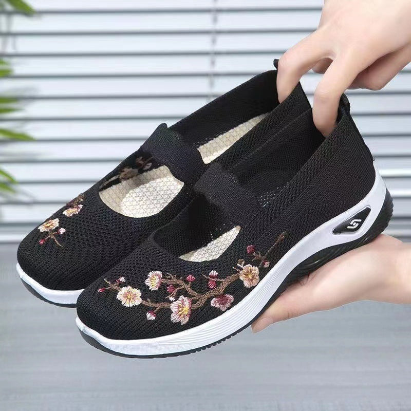 Zapatos estampado floreado para mujer, ligeros y cómodos