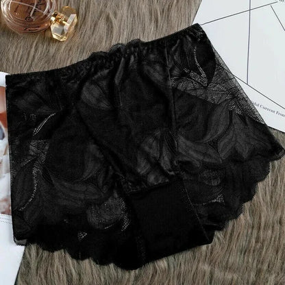 Roupa íntima feminina de renda de seda feita à mão