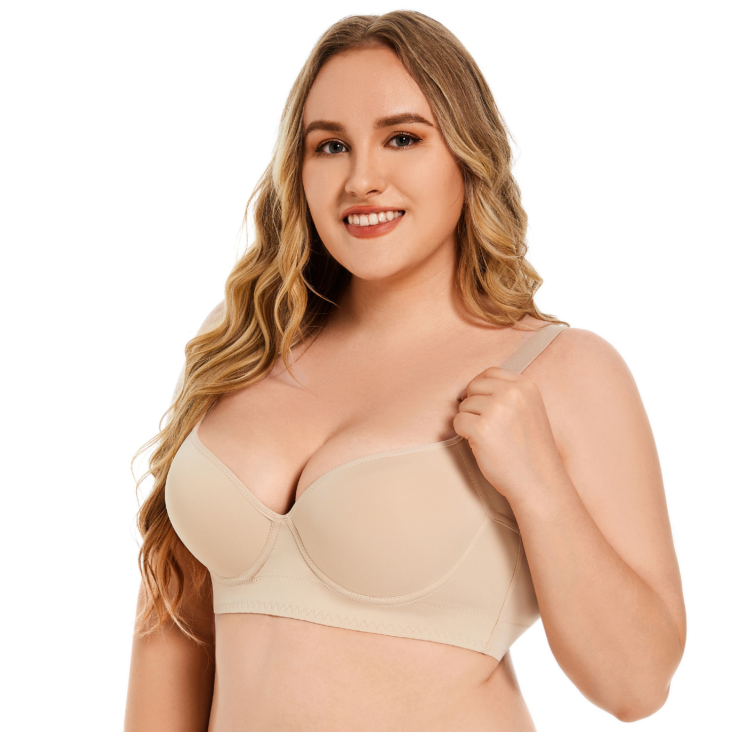 🔥Gran oferta - 49 % de descuento🔥Sujetador de copa profunda con espalda oculta para mujer