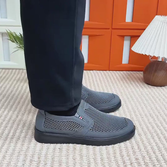 Zapatos masculinos primavera nueva superficie de red zapatos masculinos zapatos ligeros de poliuretano