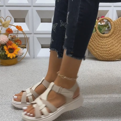 Sandalias cómodas con puntera abierta y suela blanda